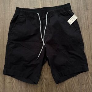 Aeropostale Black Drawstring/Elastic Waist Shorts Black